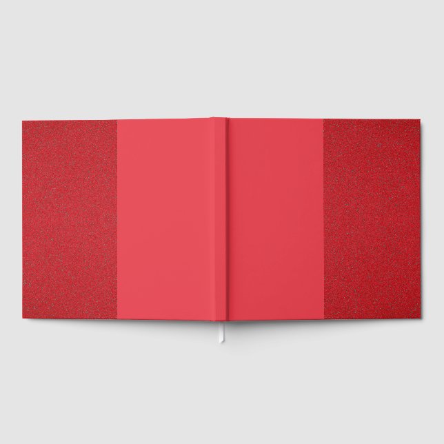 Red Contrast Guest Book – Center Stripe Design (Full)