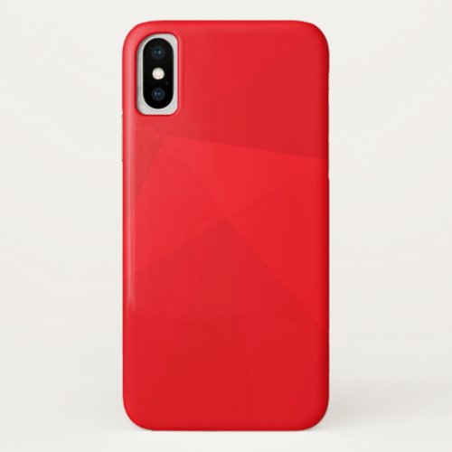 Red cool unique trendy urban geometric design iPhone XS case
