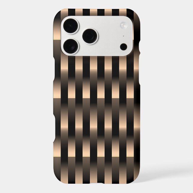 Red Copper Metallic Weave Pattern Iphone Case (Back)