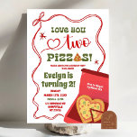 Red Coquette Love You Two Pizzas 2nd Birthday Girl Invitation<br><div class="desc">Pizza 2nd Birthday Party,  Valentine Pizza Party,  Two Pizzas 2nd Birthday Party,  Slice of Fun 2nd Pizza Birthday,  Italian Pizza 2nd Birthday Invitation.</div>