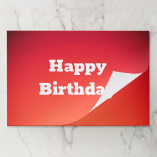 Red Coral Birthday Paper Placemats