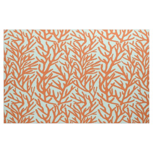 Red Coral In Blue Caribbean Sea Wallpaper Fabric