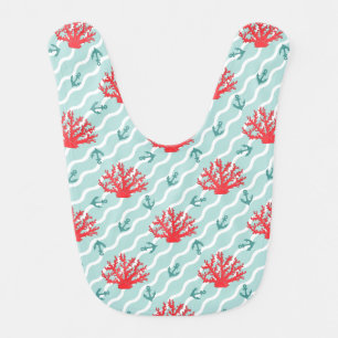 Red Coral Pattern 1 Bib