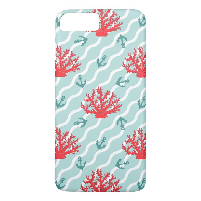 Red Coral Pattern 1 Case-Mate iPhone Case (Back)