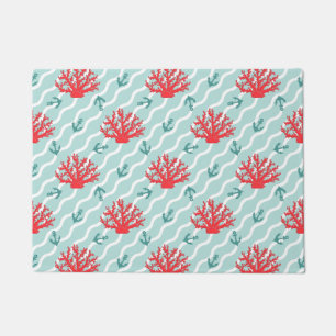 Red Coral Pattern 1 Doormat