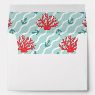 Red Coral Pattern 1 Envelope