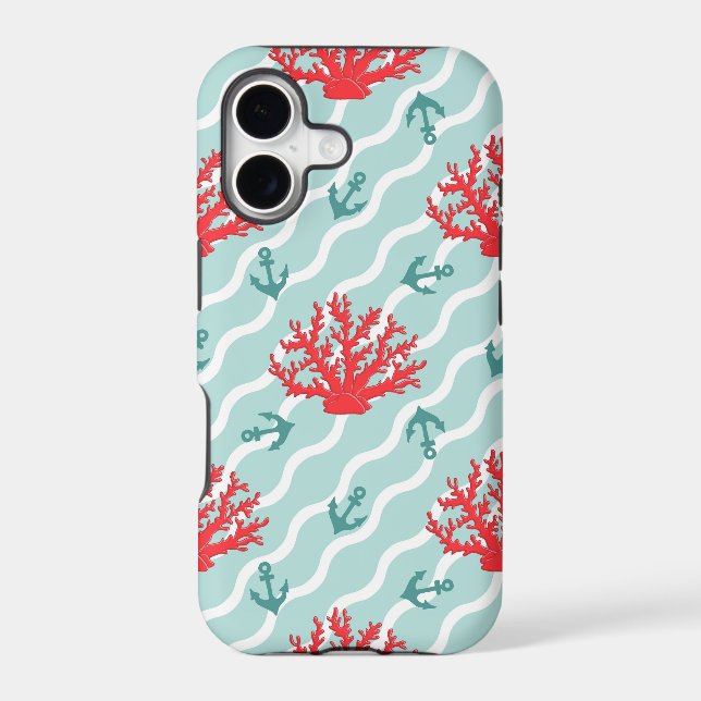 Red Coral Pattern 1 Iphone Case (Back)