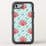 Red Coral Pattern 1 OtterBox Defender iPhone SE/8/7 Case