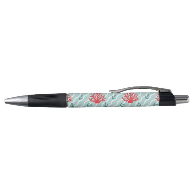 Red Coral Pattern 1 Pen (Top)