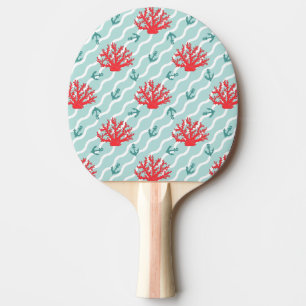 Red Coral Pattern 1 Ping-Pong Paddle