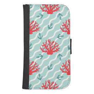 Red Coral Pattern 1 Phone Wallet