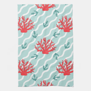 Red Coral Pattern 1 Towel