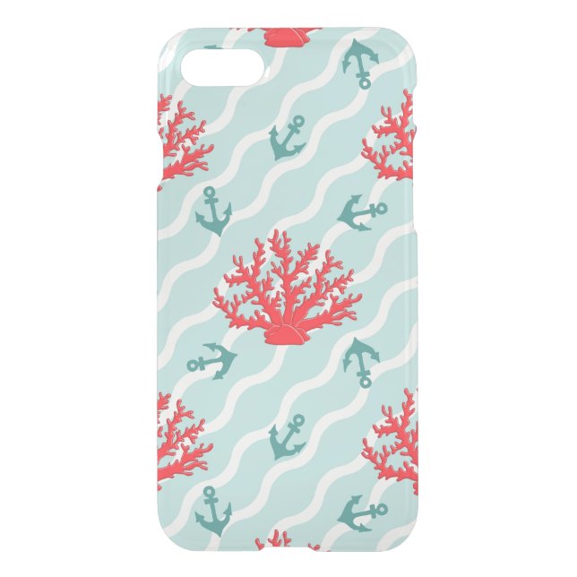 Red Coral Pattern 1 Uncommon iPhone Case (Back)