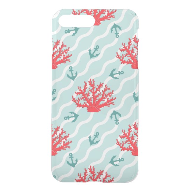 Red Coral Pattern 1 Uncommon iPhone Case (Back)