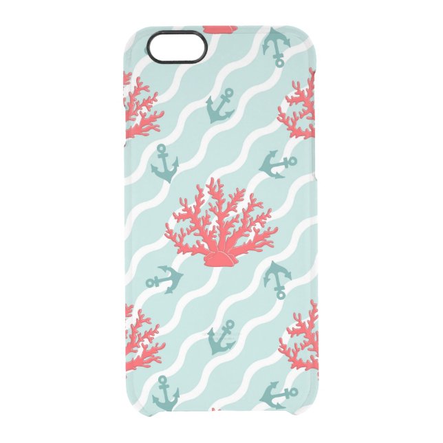 Red Coral Pattern 1 Uncommon iPhone Case (Back)