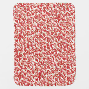 Red Coral Pattern 2 Baby Blanket