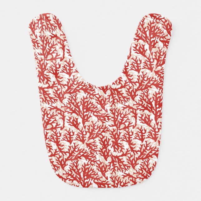 Red Coral Pattern 2 Bib (Front)