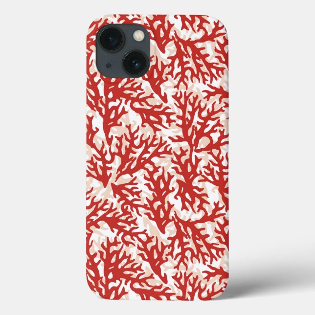 Red Coral Pattern 2 Case-Mate iPhone Case (Back)