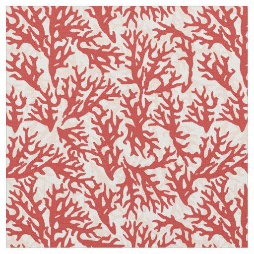 Red Coral Pattern 2 Fabric