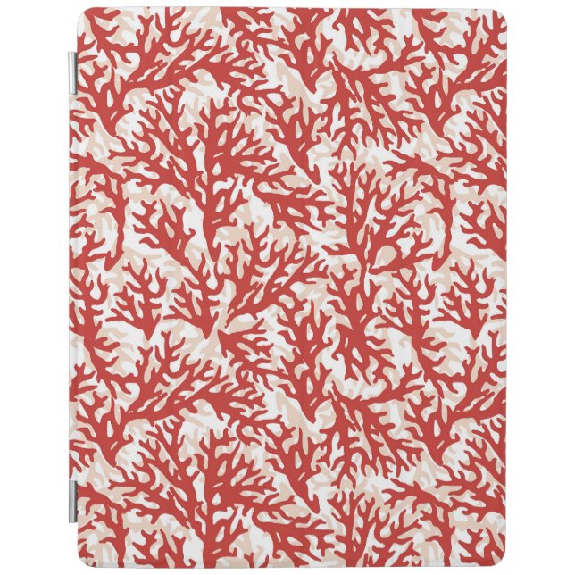 Red Coral Pattern 2 iPad Smart Cover (Front)