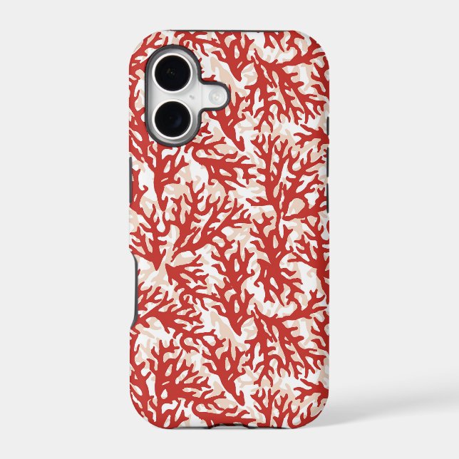 Red Coral Pattern 2 Iphone Case (Back)