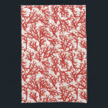 Red Coral Pattern 2 Kitchen Towel<br><div class="desc">pattern with red coral | © and ® Bigstock® - All Rights Reserved.</div>