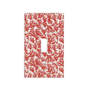 Red Coral Pattern 2 Light Switch Cover