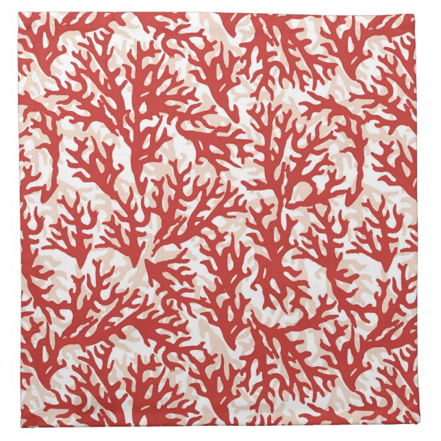 Red Coral Pattern 2 Napkin (Front)