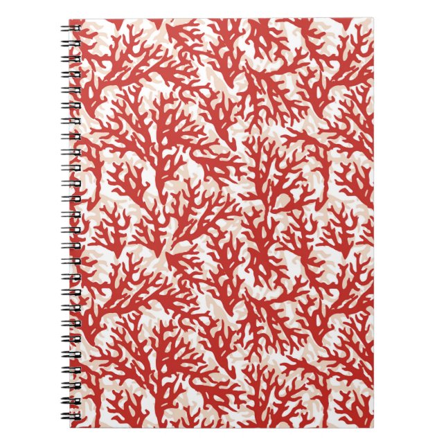 Red Coral Pattern 2 Notebook (Front)