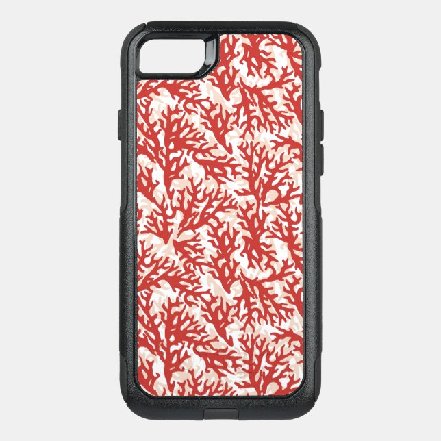Red Coral Pattern 2 Otterbox iPhone Case (Back)