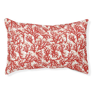 Red Coral Pattern 2 Pet Bed