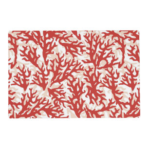 Red Coral Pattern 2 Placemat