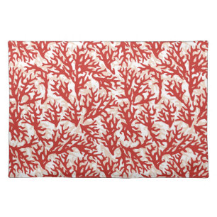 Red Coral Pattern 2 Placemat