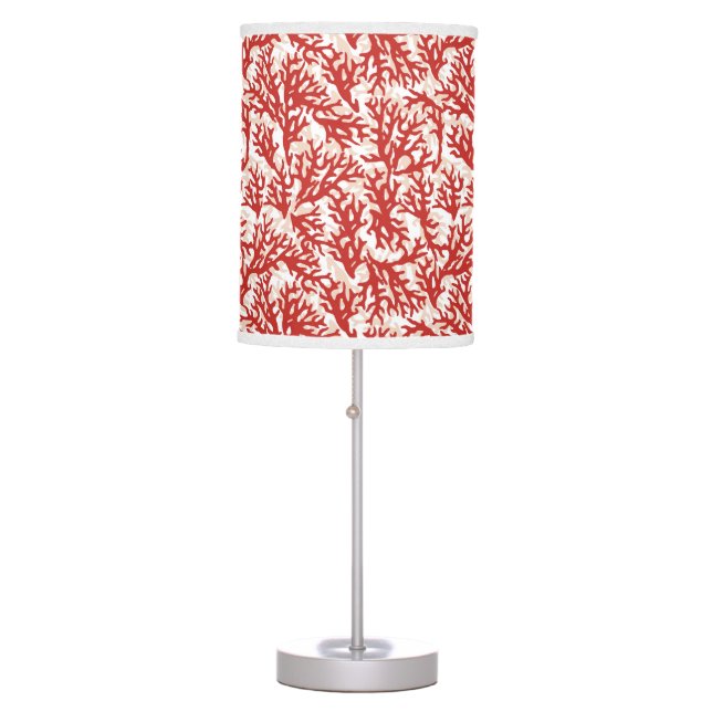 Red Coral Pattern 2 Table Lamp (Front)