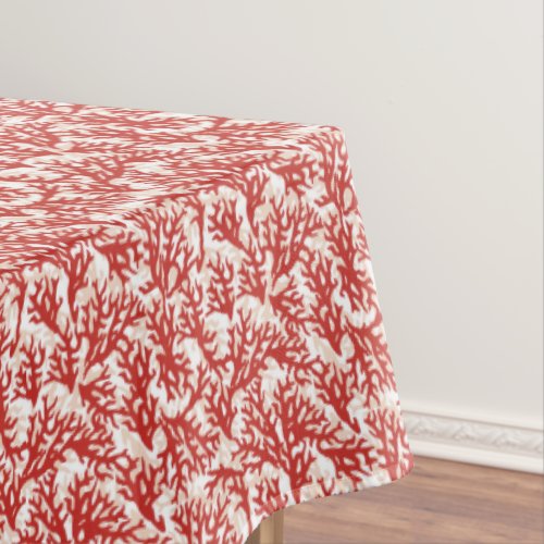 Red Coral Pattern 2 Tablecloth
