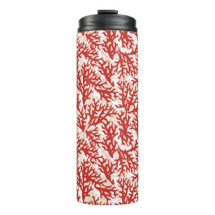 Red Coral Pattern 2 Thermal Tumbler