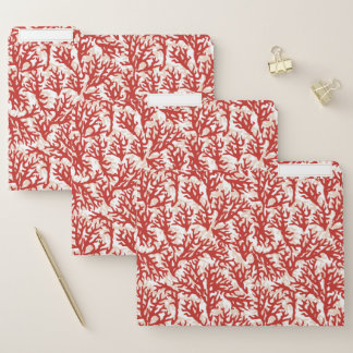 Red Coral Pattern File Folder