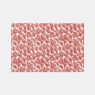 Red Coral Pattern Rug