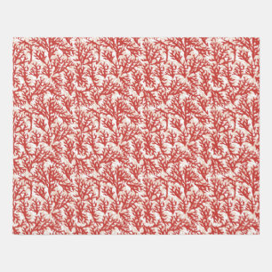 Red Coral Pattern Rug