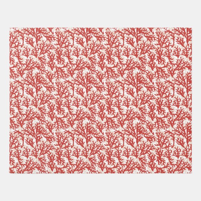 Red Coral Pattern Rug (Front)