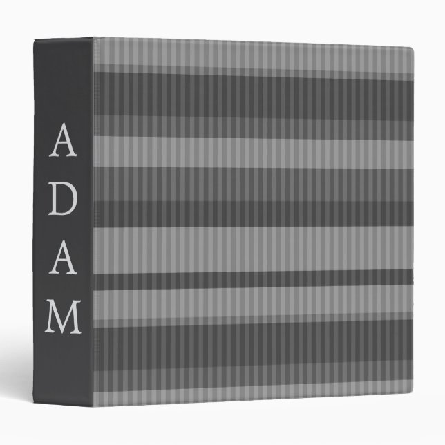  Red coral shades striped vertical pattern 3 Ring Binder (Front/Spine)