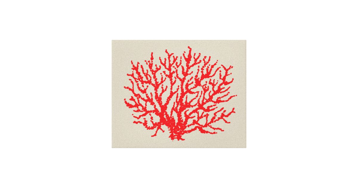 Red Coral Wall Art Canvas Print | Zazzle