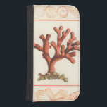 Red Coral with Conch Shell Border Wallet Phone Case For Samsung Galaxy S4<br><div class="desc">Get this modern piece of artwork today with cream colored background. This piece of art contains a red, shaded coral that is very sharp and vivid with a decorative conch shell border. It's a contemporary art piece that will be perfect for any type of nautical theme you are trying to...</div>