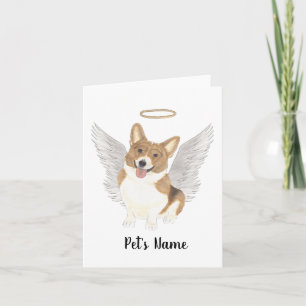 Red Corgi Sympathy Memorial Card