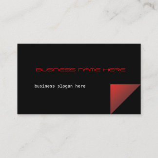 Red Corner Modern Business Profile Card