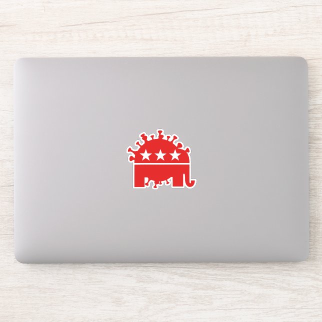 Red Coronavirus Elephant 2020 Sticker (Computer)