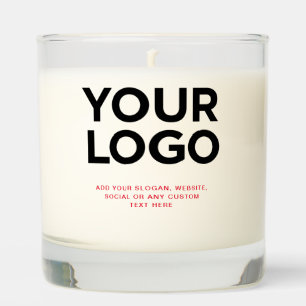 Red Corporate Business Logo Text Simple Scented Candle