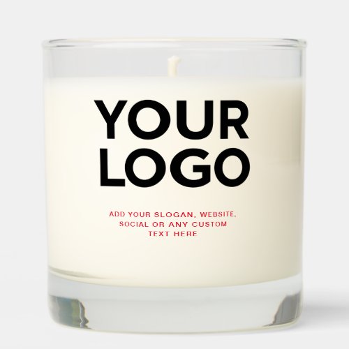 Red Corporate Business Logo Text Simple Scented Scented Candle