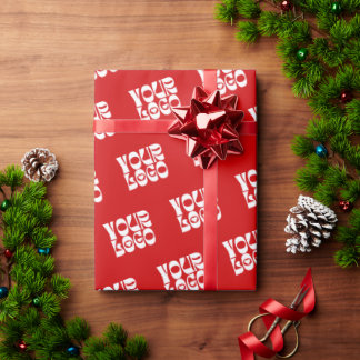 Red Corporate Business Logo Wrapping Paper