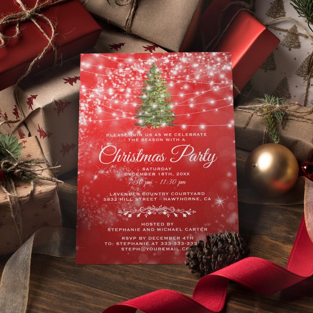 Red Corporate Christmas Holiday Party Invitation (Creator Uploaded)